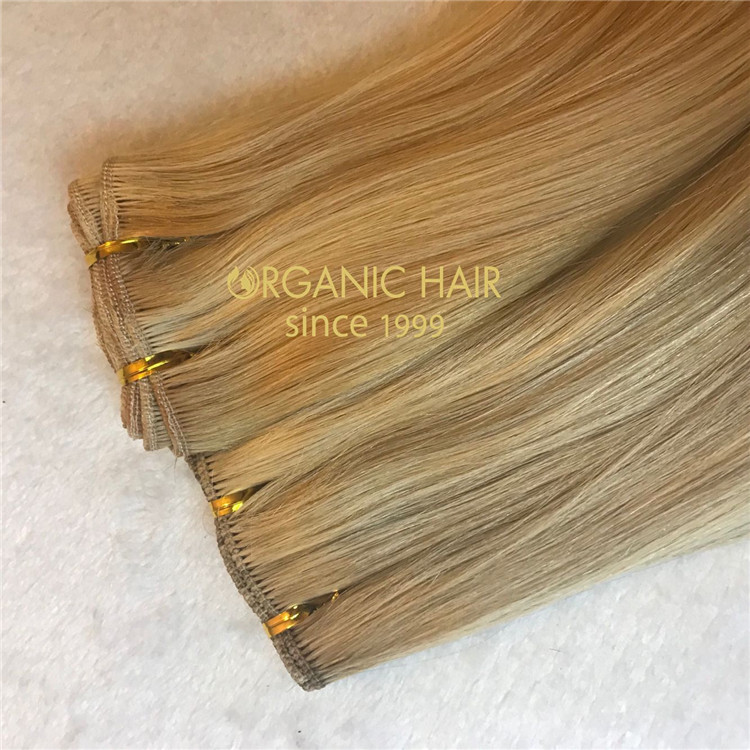 High quality hair hand tied weft C36